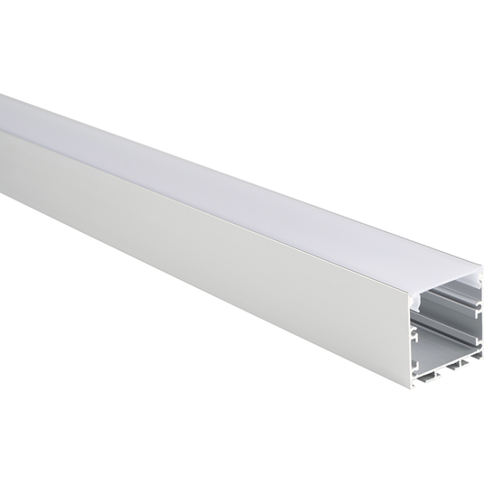 Профиль накладной JAZZWAY PAL 3535 (комплект 2м; 2глухих заглушки; рассеиватель матов.; 4клипсы крепежных) 5049925